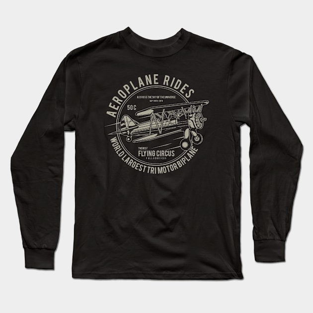 Aeroplane Rides: Flying Circus Long Sleeve T-Shirt by Jarecrow 